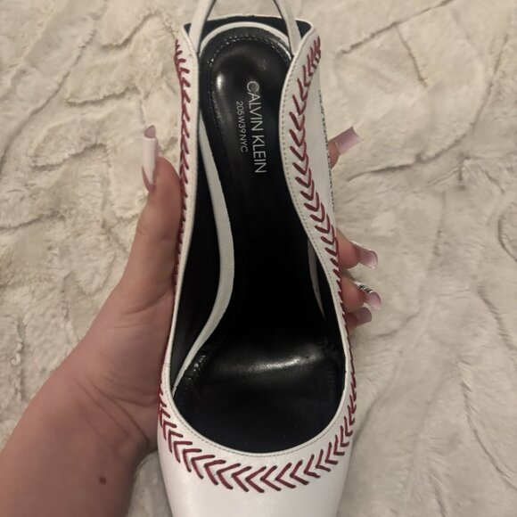 CALVIN KLEIN 205W39NYC Jackie Mitchell Baseball Pumps Heels - Picture 4 of 6